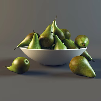 Yali Pear Fruit Pear Fruit Combination Pear Fruit Plate Green Pear Yali Pear Combination Pear Dali Pear Fruit Plate Fruit Plate Dining Table Fruit Plate Coffee Table Fruit Plate 3d model