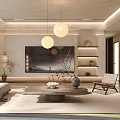 Cozy Wabi Sabi Style Living And Dining Space With Warm Comfortable Home Interior Design