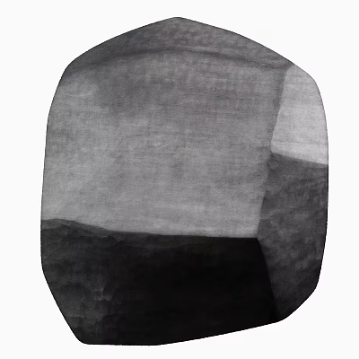 Unique Shaped Carpet With Monochrome Gradient Pattern 3d model