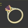 Elegant Diamond Ring With Square Cut Center Stone And Silver Band Small Diamond Accents