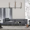 Modern sofa coffee table combination 3d model