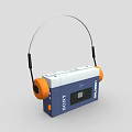 AXIS Cassette Shaped Headphone Speaker With Orange Earpads And Blue White Design