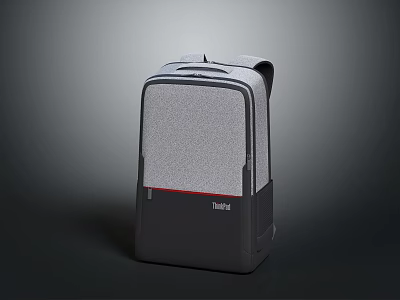 Thule Gray And Black Backpack With Red Accent For Daily Use 3d model