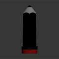 Pencil Shaped Household Item With Black Body White Top And Red Base