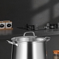 Stainless Steel High Soup Pot Soup Pot 3d model