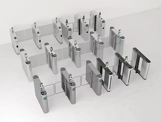 Modern gate automatic door induction door 3d model