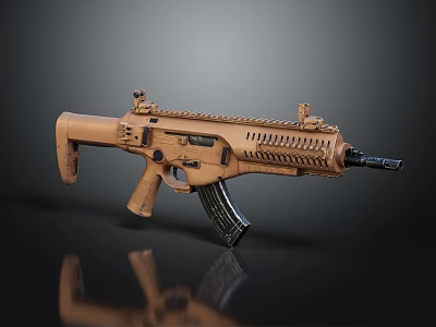 modern rifle semi-automatic rifle combat rifle 3d model
