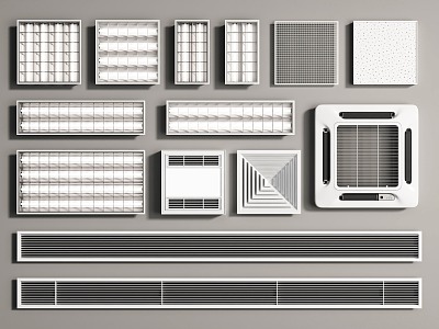 Modern air outlet grille lamp model