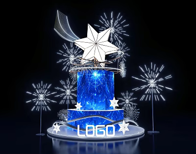 US Chen Xingxing Fireworks DP Lantern Festival Fish Lamp Kongming Lantern Public Relations Activities Pile Head Net Red Card Point Door Head Display Exhibition Photo Area Annual Meeting Activities Floral Art Fair Stage Flower Lighting 3d model