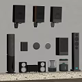 Various Types Of Audio Speakers Including Wall Mounted Floor Standing And Compact Designs