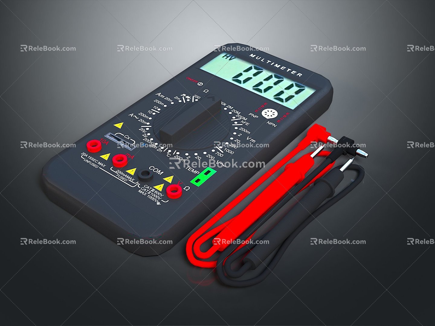 Voltmeter Multimeter Electronic Meter Instrument Meter Electronic Instrument Meter Electronic Instrument Oscilloscope 3d model