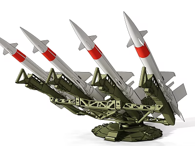 modern missile military equipment weapon missile 3d model
