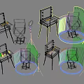 Colorful Makeup Stations With Director Chairs Ring Lights And Wooden Frames