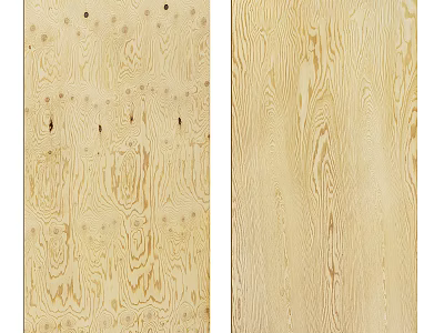 Natural Light Wooden Planks With Different Grain Patterns And Knot Details 3d model