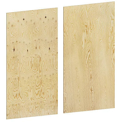 Natural Light Wooden Planks With Different Grain Patterns And Knot Details 3d model