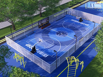 Fire Rescue Access Area Featuring Safety Structure Emergency Hard Surface And Fencing 3d model