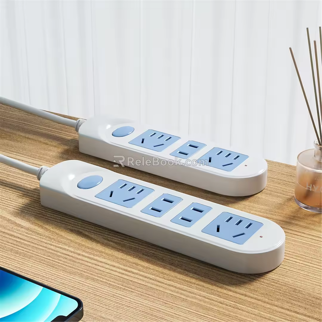 Modern socket board 3d model
