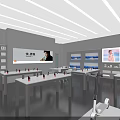 Xiaomi Digital Store Interior Showcasing Display Tables Shelves And Digital Products