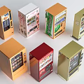 Vending Machine Automatic Beverage Machine Vending Machine Freezer 3d model
