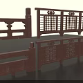 Decorative Wooden Railings With Carved Designs Lattice Patterns And Ornate Traditional Details