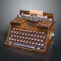 typewriter old typewriter antique typewriter classical typewriter 3d model