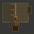 Wooden Church Building With Cross On Bell Tower Clock Stone Base Steps And Sloped Roof