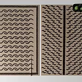 Modern Minimalist Square Rugs With Wavy Patterns Abstract Motifs And Border Details