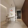 Modern Living and Dining Room Interior With Beige Sofa Coffee Table Artwork and Plants