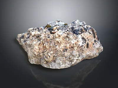 Natural Wood Stone With Rough Surface And Organic Texture As Decorative Material 3d model