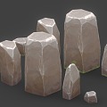 stone cartoon stone stylized stone old stone hand painted stone 3d model