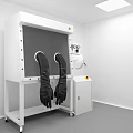 Medical Biological Safety Cabinet With Black Gloves Control Panel And Side Cabinet For Laboratory Use