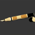 Elegant Gold And Black Pen With Decorative Design And Shiny Metallic Finish
