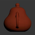 Elegant Ceramic Red Teapot with Modern Shiny Finish and Smooth Curved Design