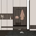 Modern shoe cabinet 3d model