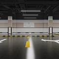 Spacious Modern Parking Garage Interior With Well Lit Ceiling And Clear Floor Markings