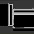 Modern Black Furniture With Silver Frame Open Lid And Wheels At Bottom