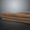 Pile Of Natural Wooden And Stone Timber Logs With Rough Surface Texture For Decoration