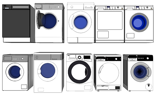 Modern Washing Machine Washing Machine Drum Washing Machine 3d model