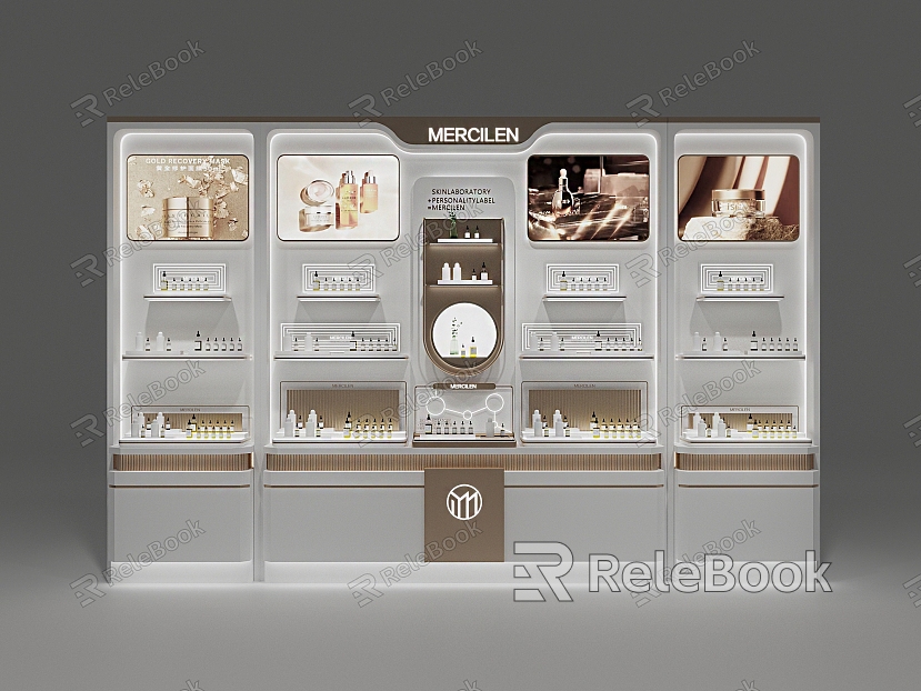 Back Cabinet Skin Care Products Cabinet Display Cabinet Shelf model