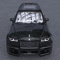 Rolls Royce Black Luxury SUV With Sleek Design Large Alloy Wheels And Distinctive Front Grille