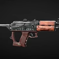 Military Style Tactical Rifle With Wooden Grip And Metal Barrel Structure