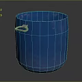Durable Blue Plastic Bucket With White Handle For Storage And Transport Use