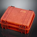 Red Protective Hard Case Design With Textured Shell Latches And Handle 3d model