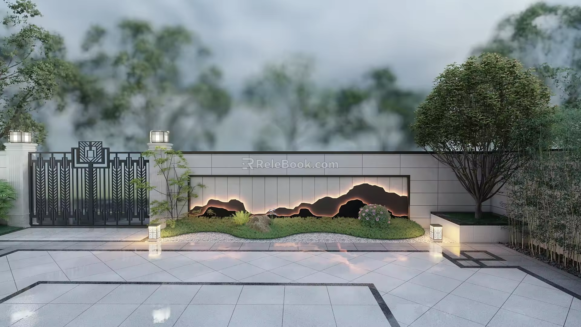 Courtyard Garden SU Model 3d model