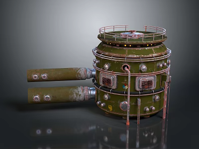 Scenic Green Landscape With Metal Observation Structure Railings And Walkways 3d model