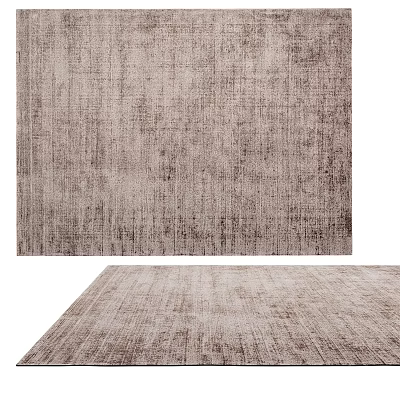 Square Rug With Neutral Woven Texture For Modern Living Room Decor 3d model