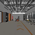 Modern Gym Interior With Open Space Treadmills Large Windows And Fitness Equipment