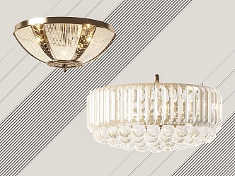 Modern crystal chandelier 3d model