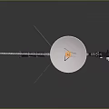 Advanced Spacecraft Scientific Equipment With Parabolic Antenna Long Boom And Instruments