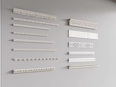 Various Decorative Lines With Intricate Patterns And Textures For Interior Use 3d model